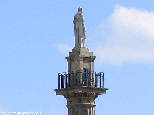 A close up of the monument showing the viewing platform and exit door.