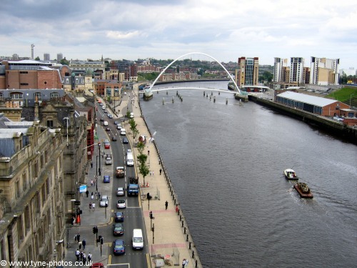 Looking down on the Quayside.