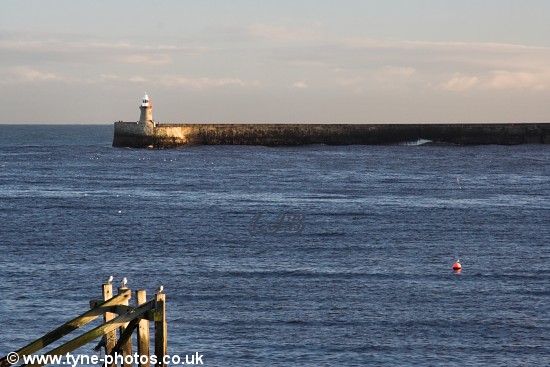 South Shields Pier seen from Tynemouth Pier.
