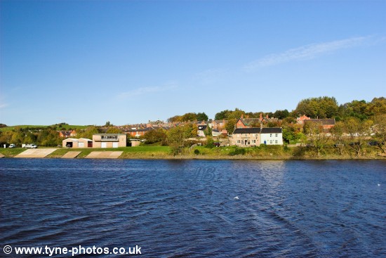 View across the River Tyne towards Newburn.