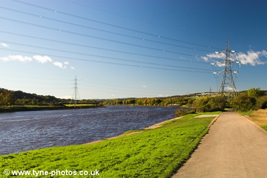 Footpath to the Country Park from Newburn Bridge.