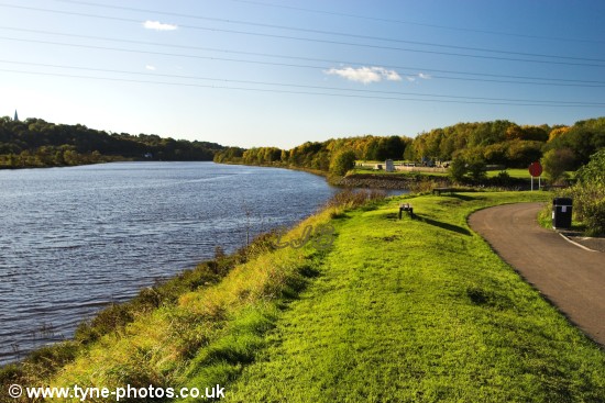 Footpath to the Country Park from Newburn Bridge.