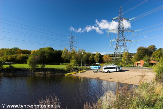 Boat launching ramp at Tyne Riverside Country Park, Newburn.