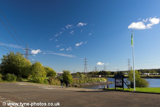 Boat launching ramp at Tyne Riverside Country Park, Newburn.