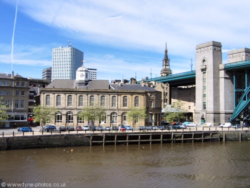 Newcastle Quayside between the Tyne Bridge and Swing Bridge.