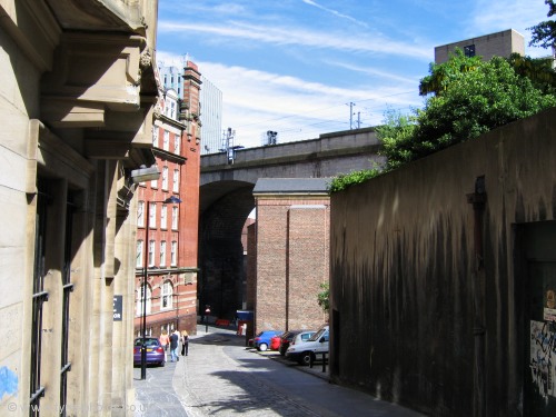 View down Side to Dean Street.