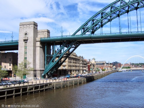 Tyne Bridge seen from the Swing Bridge.