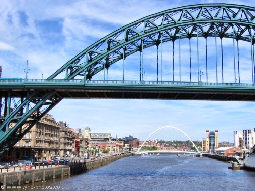 Tyne Bridge seen from the Swing Bridge.