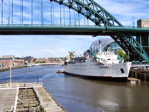 Tyne Bridge seen from the Swing Bridge.