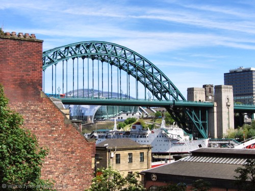 Tyne Bridge seen from near the High Level Bridge.
