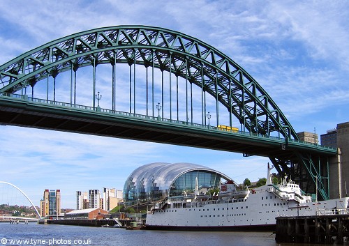 Tyne Bridge seen from the Swing Bridge.