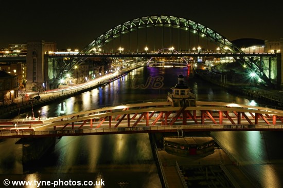View of the Tyne Bridge seen from the High Level Bridge.
