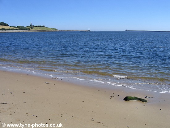 View to Tynemouth and the mouth of the River Tyne.