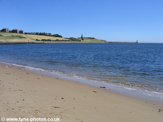 View to Tynemouth and the mouth of the River Tyne.