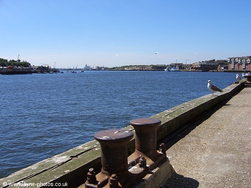 View up the River Tyne from North Shields Fish Quay.