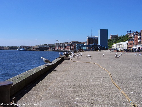 View up the River Tyne from North Shields Fish Quay.