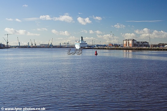 Car and Passenger Ferry, Queen of Scandinavia, berthed at North Shields.
