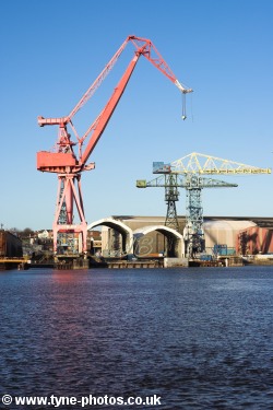 Swan Hunters Shipyard Cranes, Wallsend, River Tyne.