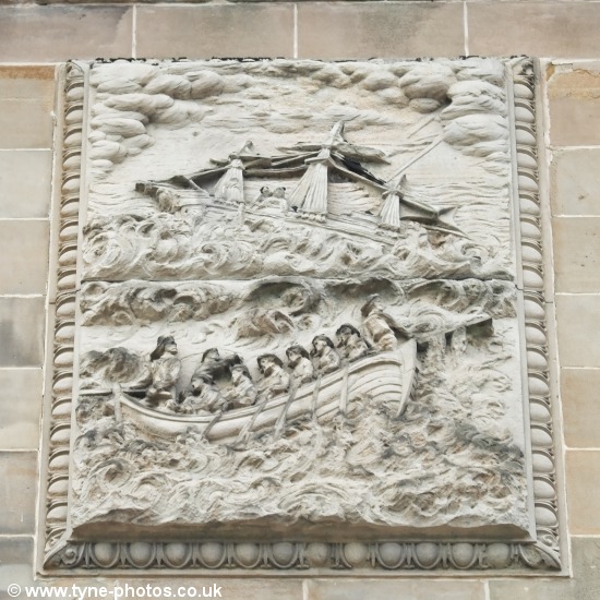 Monument to the lifeboat.