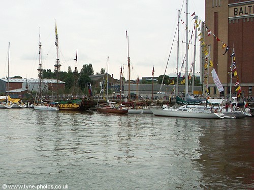 Ships moored at Baltic Quay.
