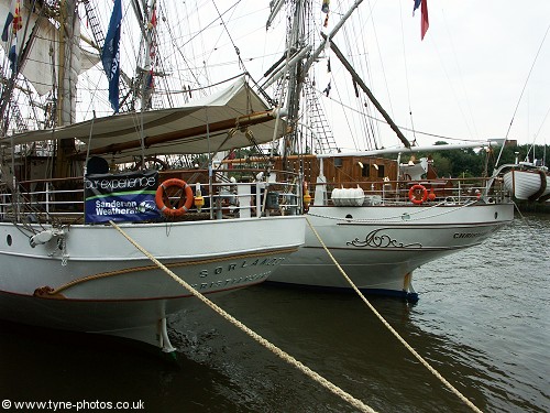 Tall Ships moored at Ouseburn.