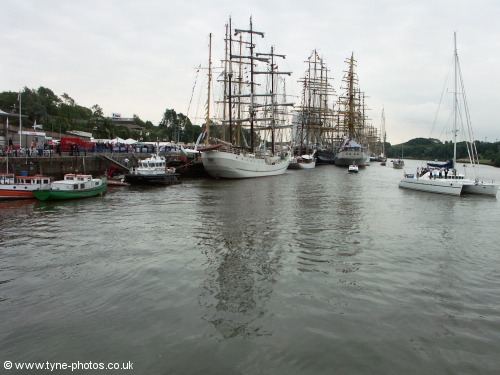 Tall Ships moored at Ouseburn.