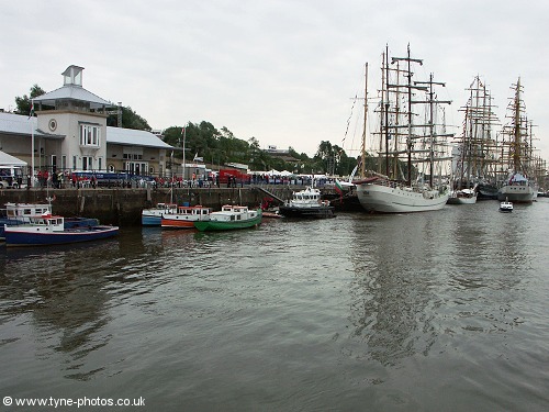 Tall Ships moored at Ouseburn.