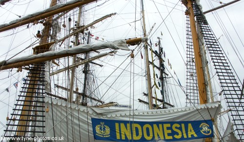 From Indonesia - the Dewaruci is a navy training vessel.
