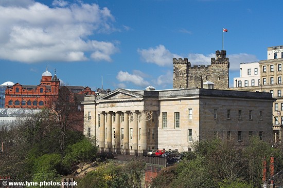 Moot Hall and the Castle Keep seen from the Tyne Bridge.