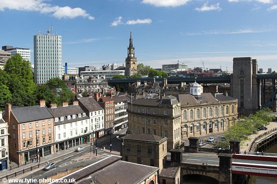 View to the Quayside from the High Level Bridge.
