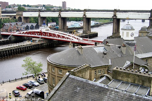 Another view over rooftops to the Swing Bridge and High Level Bridge.