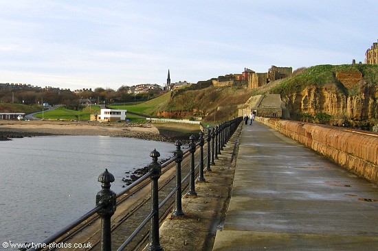 View along the pier to the Priory.