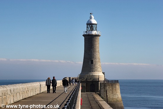 View of Tynemouth Lighthouse.