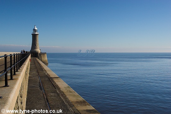 View of Tynemouth Lighthouse.