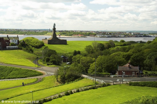 Admiral Lord Collingwood Monument seen from Tynemouth Priory.
