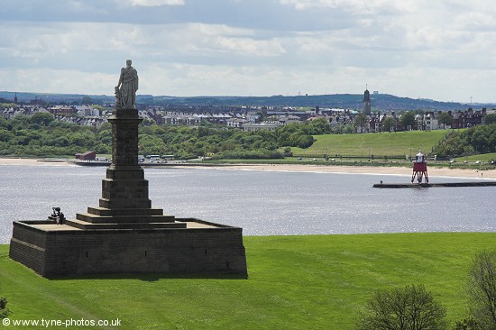Admiral Lord Collingwood Monument seen from Tynemouth Priory.